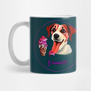 Dog Licks Ice cream Mug